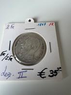 Zilveren 2 Franc 1867 Leopold 2 (196), Ophalen of Verzenden, Zilver