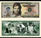 Patrick Swayze Eén miljoen dollar, leuk briefje, souvenir