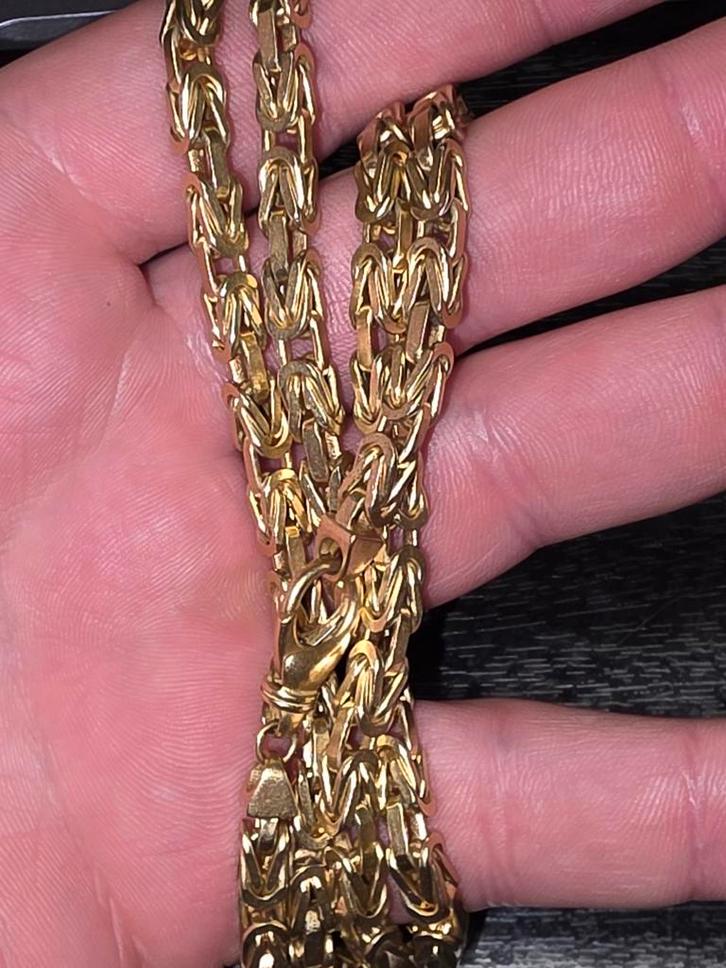 Gouden halsketting van koninklijk of Byzantijns gaas, Handtassen en Accessoires, Kettingen, Goud, Geel