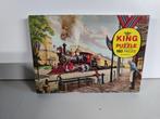 Vintage puzzel van King Jig Saw puzzle Stoomtrein, Comme neuf, Enlèvement ou Envoi