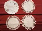 lot de 4 napperons brodés, Hobby & Loisirs créatifs, Dentelle, Enlèvement ou Envoi