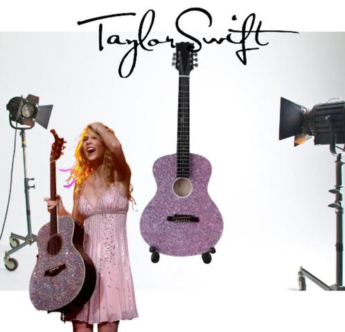 Miniatuur gitaar Taylor Swift "Rainbow Pink" semi-akoestisch, Verzamelen, Muziek, Artiesten en Beroemdheden, Nieuw, Instrument of Accessoires