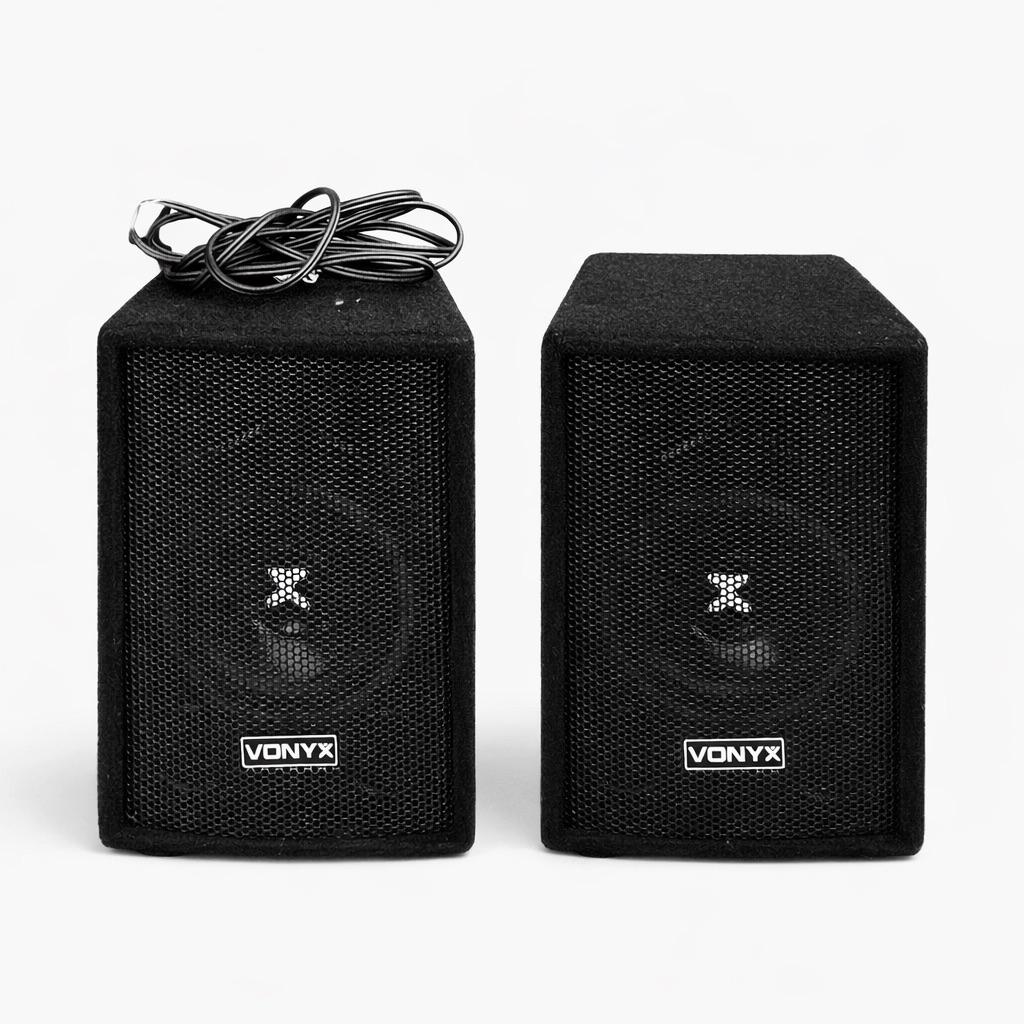 Vonyx SL6 PA disco speakers (set van 2) + kabels, TV, Hi-fi & Vidéo, Enceintes, Comme neuf, Enlèvement ou Envoi