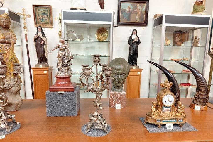 Waardevolle antieke beelden in hout, brons, terra cotta.., Antiek en Kunst, Kunst | Beelden en Houtsnijwerken, Ophalen