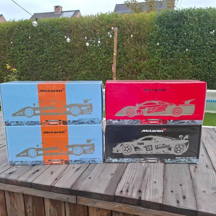 4 x 1/18 Minichamps McLaren F1 GTR    24h Le Mans, Hobby en Vrije tijd, Modelauto's | 1:18, Nieuw, Auto, MiniChamps, Ophalen of Verzenden