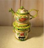 Vintage GRIFO DERUTA Keramieke Theepot met Warmhouder, Antiek en Kunst, Ophalen of Verzenden