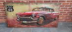 Metalen wand decoratie oldtimer Chevrolet Bel Air, Ophalen, Zo goed als nieuw