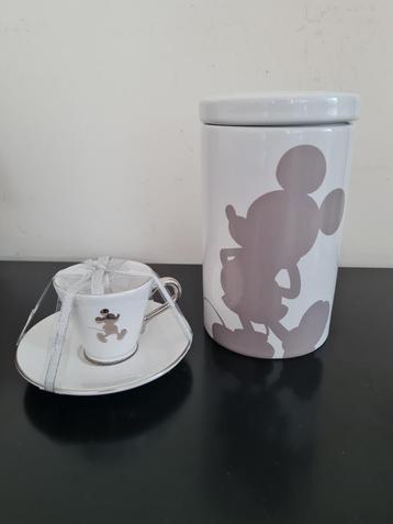 Bocal à biscuits et tasse à expresso Mickey Mouse, Neuf, Enlèvement, Autres types, Autres styles