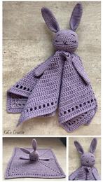 Knuffeldoekje ‘Konijn’ Purple (Handmade - Gehaakt), Hobby & Loisirs créatifs, Tricot & Crochet, Crochet, Autres types, Enlèvement ou Envoi
