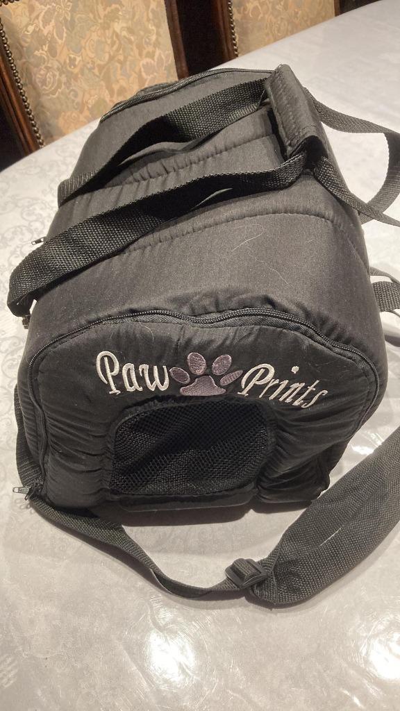 honden draagtas -- 38/27 cm. zwart Pow-Prints, Dieren en Toebehoren, Honden-accessoires, Zo goed als nieuw, Ophalen of Verzenden