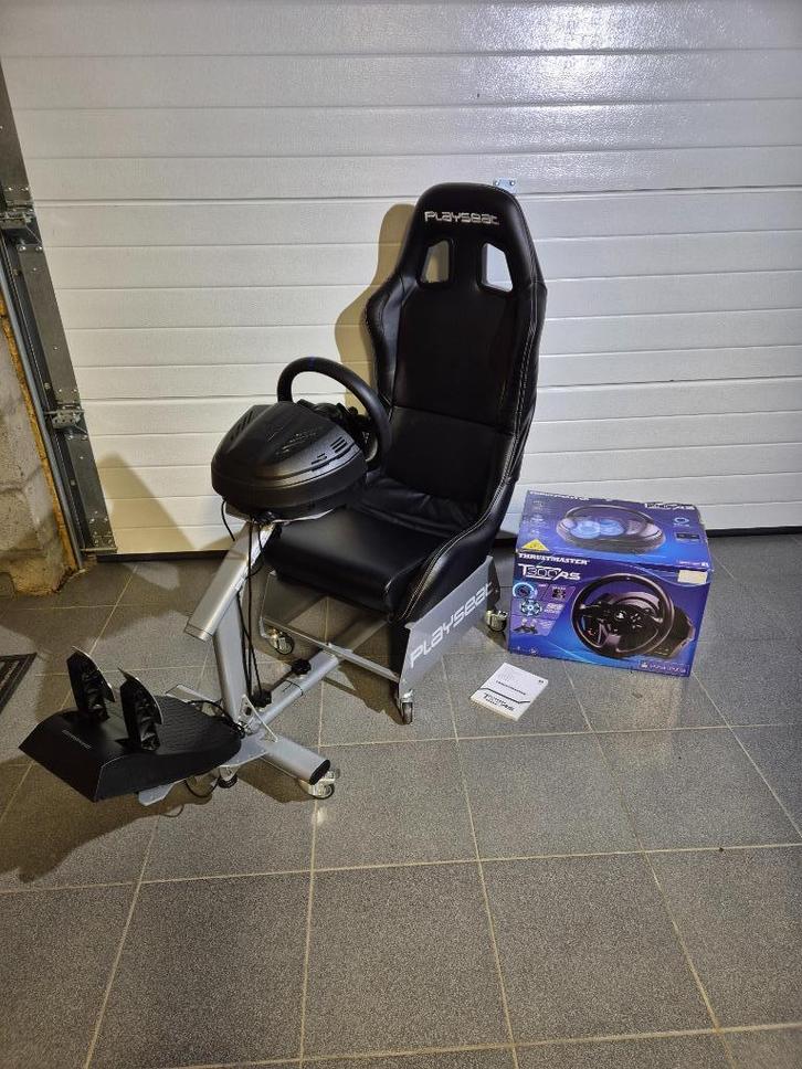 Playseat Evolution met Thrustmaster T300RS, Games en Spelcomputers, Spelcomputers | Sony Consoles | Accessoires, Zo goed als nieuw