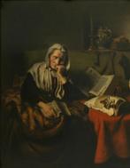 Maes Nicolaes mooie reproductie Ingedutte oude vrouw, Antiek en Kunst, Ophalen