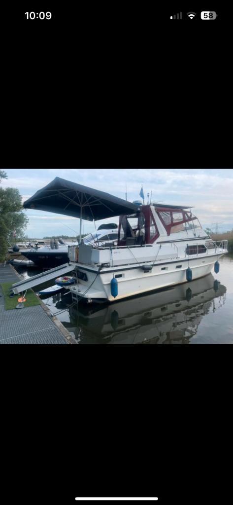 Cytra ambassador  38 fly sport, Watersport en Boten, Motorboten en Motorjachten, Gebruikt, Polyester, 9 tot 12 meter, Diesel, Buitenboordmotor