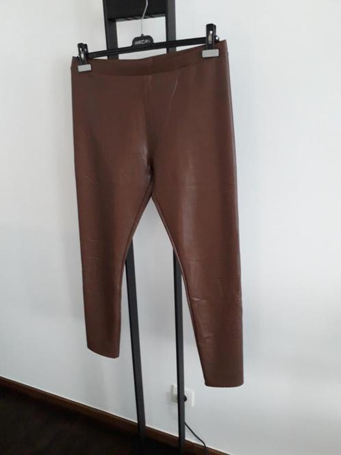 neplederen cognac dames broek maat '44, Kleding | Dames, Broeken en Pantalons, Zo goed als nieuw, Maat 42/44 (L), Bruin, Lang