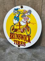 Emaille bord brunswick tires, Antiek en Kunst, Ophalen of Verzenden