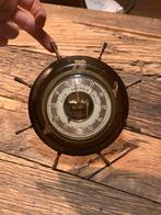 Vintage German Wood Ship's Wheel Barometer weerstation, Audio, Tv en Foto, Weerstations en Barometers, Ophalen of Verzenden, Zo goed als nieuw