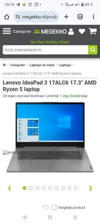 Lenovo IdeaPad 3, Computers en Software, Windows Laptops, Ophalen, 2 tot 3 Ghz, SSD, 17 inch of meer