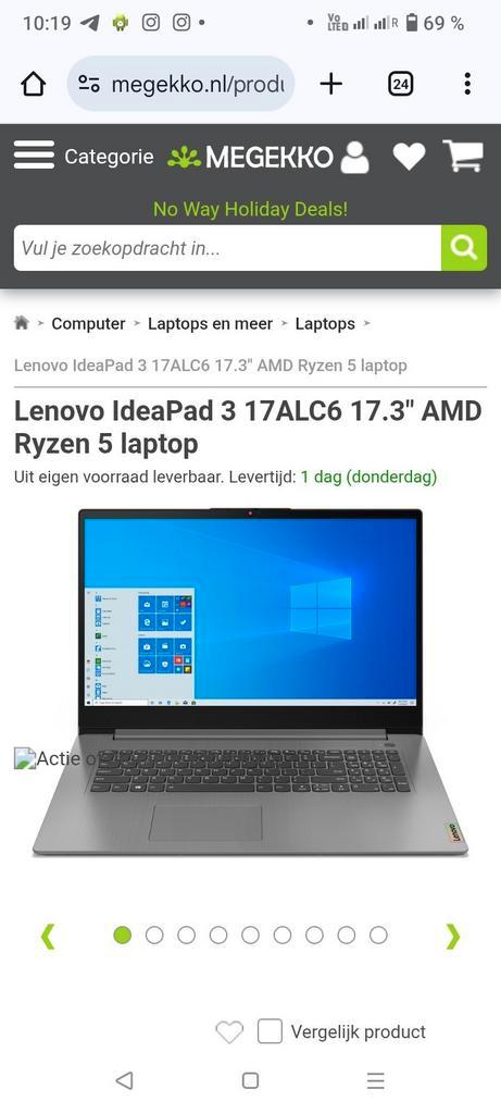 Lenovo IdeaPad 3, Computers en Software, Windows Laptops, 17 inch of meer, SSD, 2 tot 3 Ghz, Ophalen