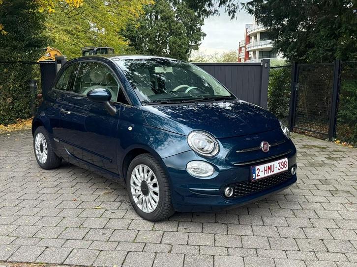Fiat 500 1.2 pas 40000km Topstaat!, Auto's, Fiat, Particulier, Benzine, Euro 6, Coupé, Blauw, Beige, Onderhoudsboekje, Ophalen