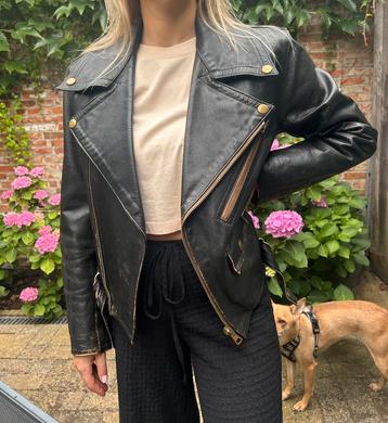 ORIGINELE Vintage lederen motor jacket! beschikbaar voor biedingen