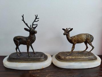 Cerf en bronze d'Agathon Leonard, Enlèvement ou Envoi, Comme neuf