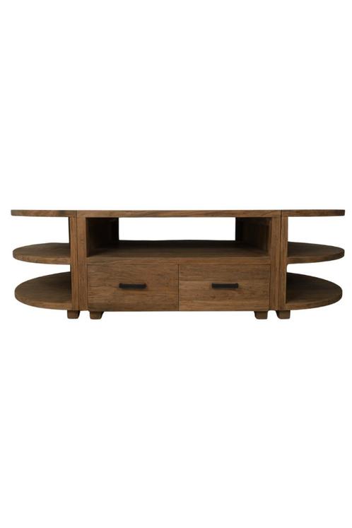 grote teakhouten salontafel 3 delen, Huis en Inrichting, Tafels | Salontafels, Nieuw, Minder dan 50 cm, 150 tot 200 cm, Overige vormen