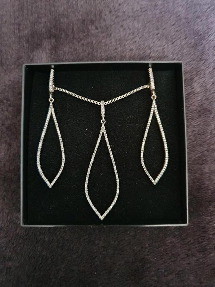 Zilveren hanger met bijpassende oorbellen van Orage, Handtassen en Accessoires, Kettingen, Nieuw, Zilver, Zilver, Met hanger, Met kristal