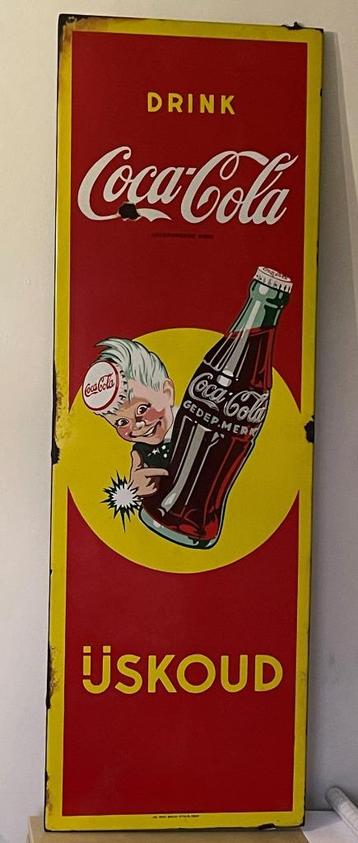 Geëmailleerd reclamebord van Coca Cola