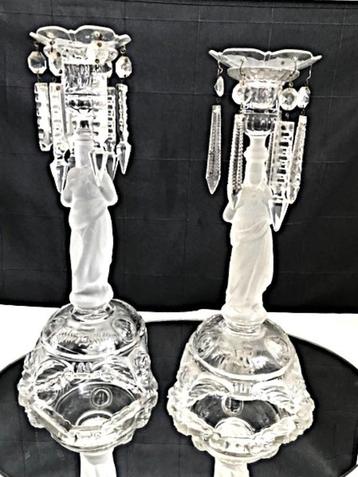 Val Saint Lambert kristal 2 kandelaars Antiek✨💎😍🙏🎁🤗👌 beschikbaar voor biedingen