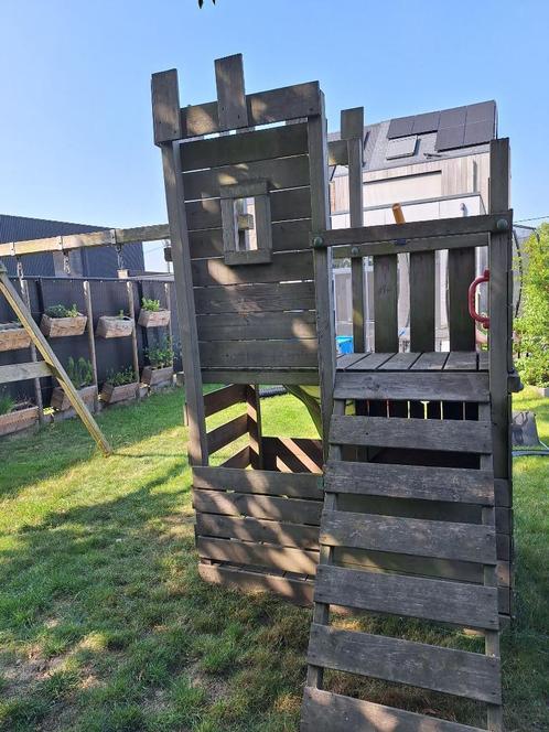 speelhuisje en schommels, Kinderen en Baby's, Speelgoed | Buiten | Speelhuisjes, Gebruikt, Hout, Ophalen
