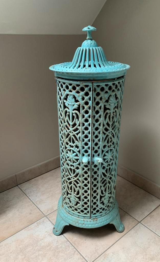 Originele gietijzeren potkachel 19de eeuws Godin, Huis en Inrichting, Kachels, Zo goed als nieuw, Vrijstaand, Potkachel, Ophalen