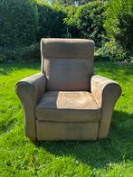 Bruine relaxfauteuil, Huis en Inrichting, Fauteuils, Ophalen, Gebruikt, Stof