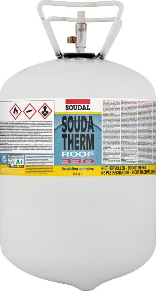 Soudatherm ROOF 330 isolatie hechtlijm drukvat € 95 excl., Bricolage & Construction, Tuiles & Revêtements de toit, Neuf, Membrane goudronnée