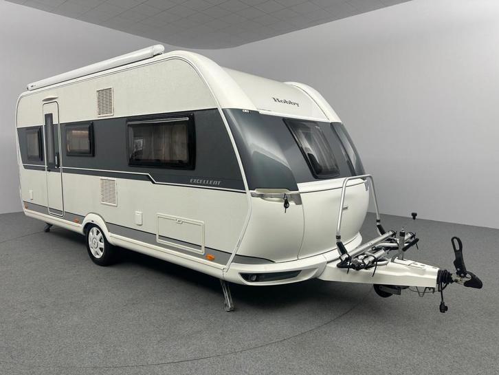 Hobby Excellent 495 UL Cassetteluifel INCL. STALLING, Caravans en Kamperen, Caravans, tot en met 4, Rondzit, Hobby, 2 aparte bedden