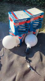 6 retro lampen van 12,5cm diameter, Ophalen, Zo goed als nieuw