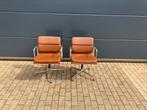 1x Cognac lederen Vitra Bureaustoel EA208 Softpad, Huis en Inrichting, Ophalen of Verzenden, Sede cassina artifort b&b italia togo mah jong leolux edra knoll