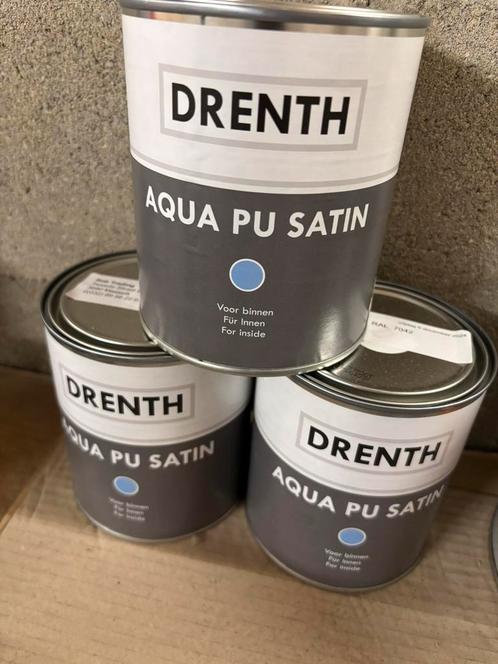 Drenth donkergrijze lak (ral 7042) 1liter, Hobby en Vrije tijd, Knutselen, Nieuw, Materiaal, Ophalen of Verzenden