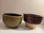 Deux cache-pots en céramique artisanale