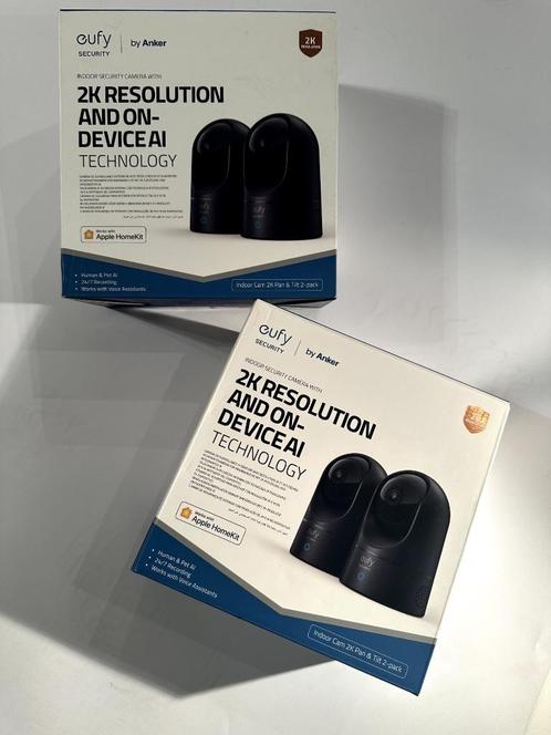 Indoor Cam 2K Pan & Tilt 2pack black / Eufy, Huis en Inrichting, Overige Huis en Inrichting, Nieuw, Ophalen of Verzenden