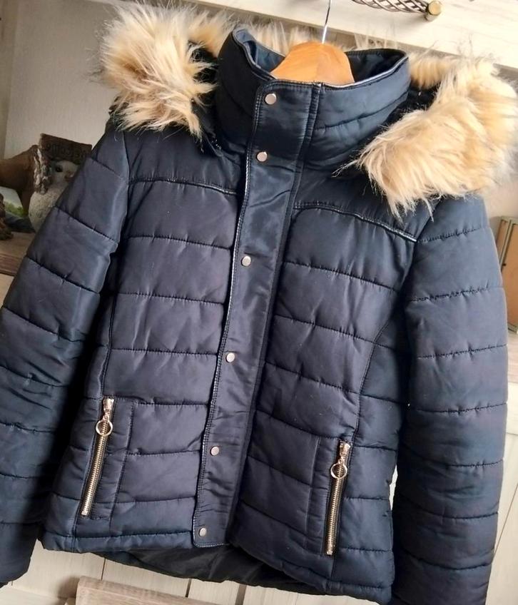 Jas pimkie donkerblauw, Kleding | Dames, Jassen | Winter, Zo goed als nieuw, Maat 36 (S), Blauw, Ophalen