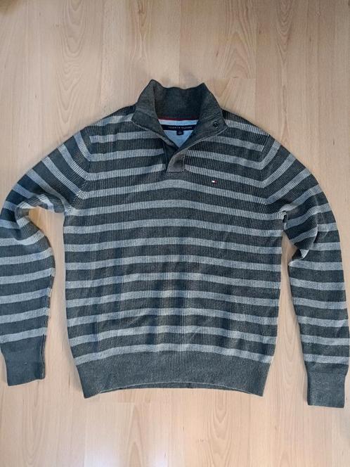 Pull rayé col montant Tommy Hilfiger, Kleding | Heren, Truien en Vesten, Zo goed als nieuw, Grijs, Ophalen of Verzenden