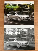 Skoda Octavia 2013-2017 brochure en prijslijst, Ophalen, Zo goed als nieuw
