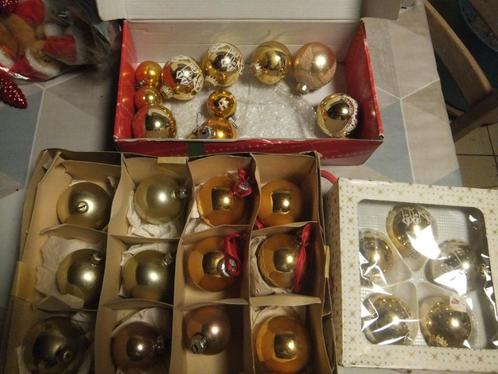 gouden kerstballen,glas, Diversen, Kerst, Gebruikt, Ophalen of Verzenden