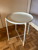 Ikea bijzettafel GLADOM, Minder dan 55 cm, Metaal of Aluminium, Rond, Zo goed als nieuw