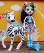 Enchantimals Zelena Zebra & Hoofette, Kinderen en Baby's, Speelgoed | Poppen, Ophalen of Verzenden, Zo goed als nieuw, Overige typen