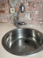 Spoelbak Rond Inox  met stop, Doe-het-zelf en Bouw, Ophalen of Verzenden, Gebruikt, Inox, Overige typen