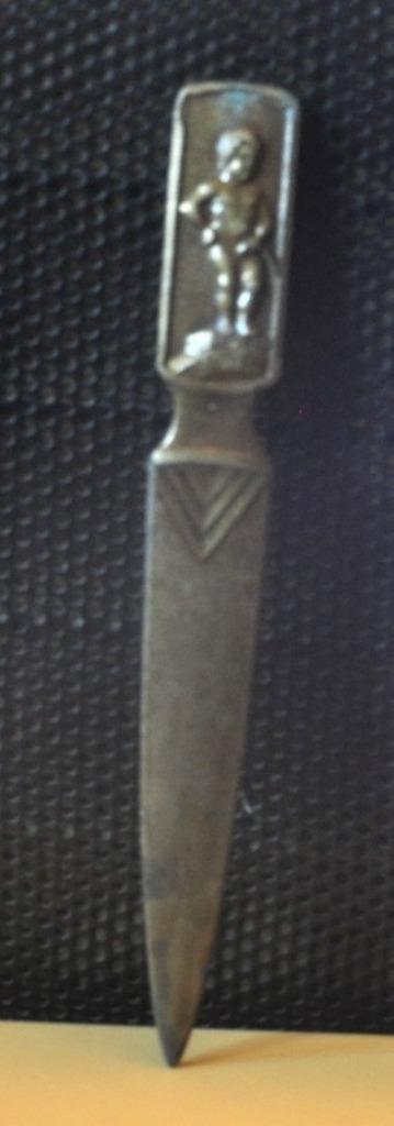 ouvre lettre en bronze souvenir Bruxelles manneken pis, Antiek en Kunst, Antiek | Kantoor en Zakelijk, Ophalen of Verzenden