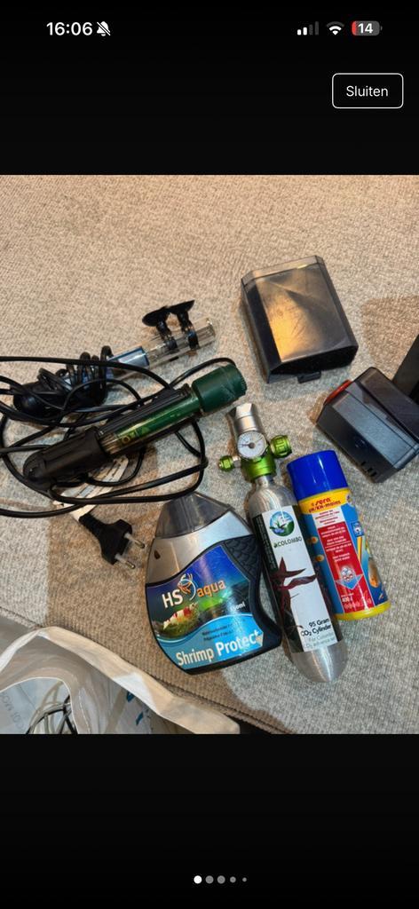 Aquarium spullen, Dieren en Toebehoren, Vissen | Aquaria en Toebehoren, Zo goed als nieuw, Ophalen