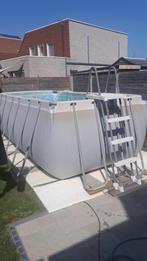 Zwembad met zandfilterpomp,  en toebehoren 4,88x2,44x1,22, Tuin en Terras, Ophalen, Gebruikt, Opzetzwembad