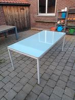 Glazen tafel, Huis en Inrichting, Tafels | Eettafels, Ophalen, Gebruikt, 50 tot 100 cm, Glas